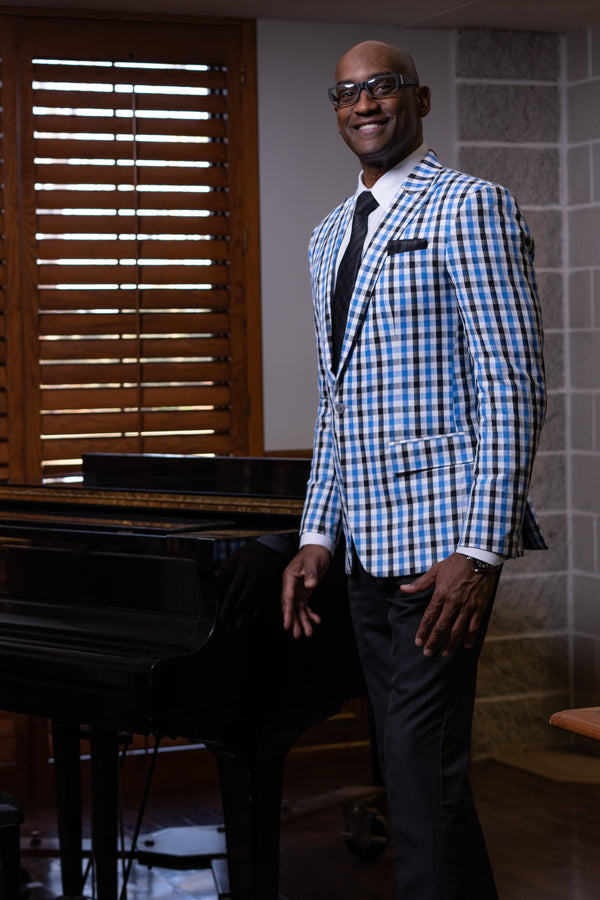 Black and Blue Checkered