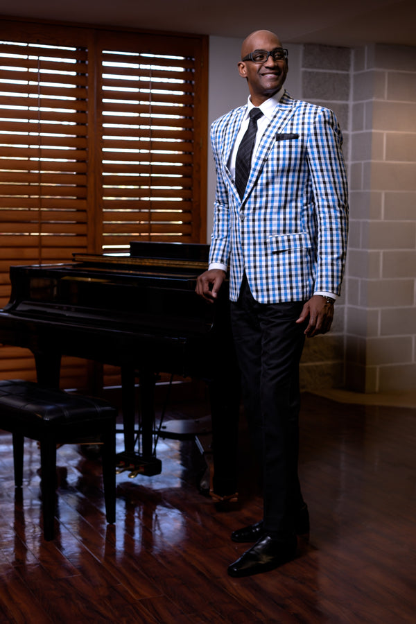 Black and Blue Checkered